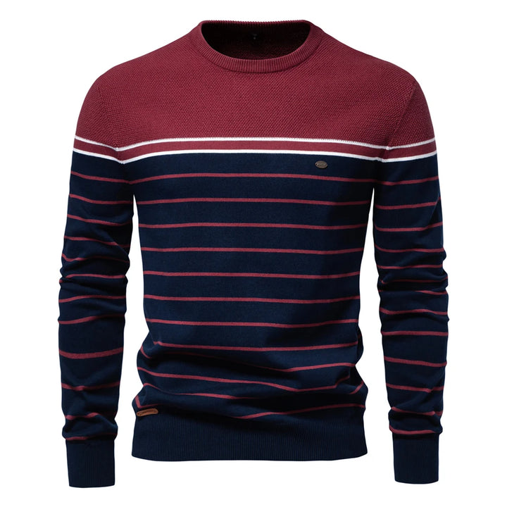 Viva Mode | Herren-Gestreifter Pullover