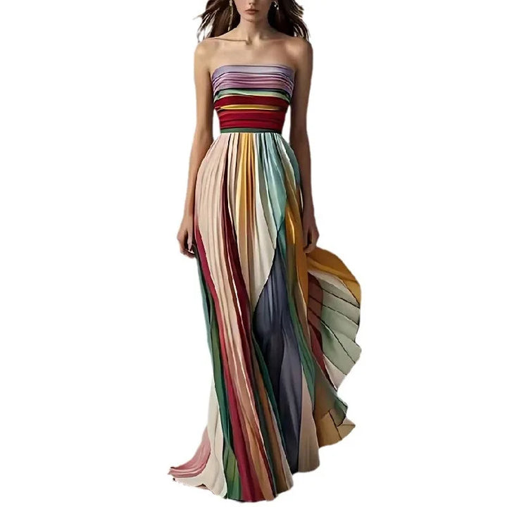 Adeline – Elegantes Neckholder-Maxikleid