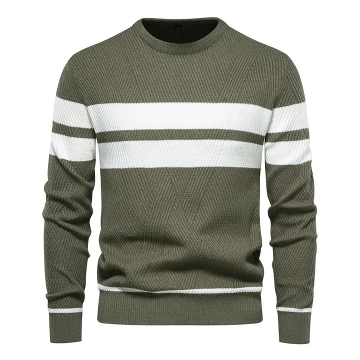 Viva Mode | Herrenpullover mit Fischgrätenmuster
