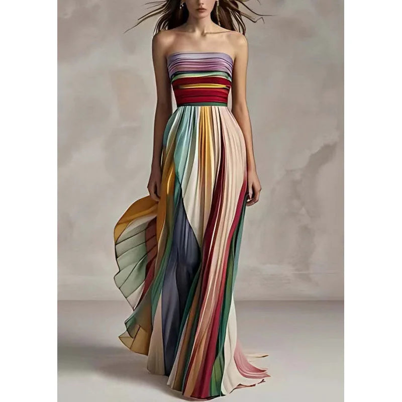 Adeline – Elegantes Neckholder-Maxikleid