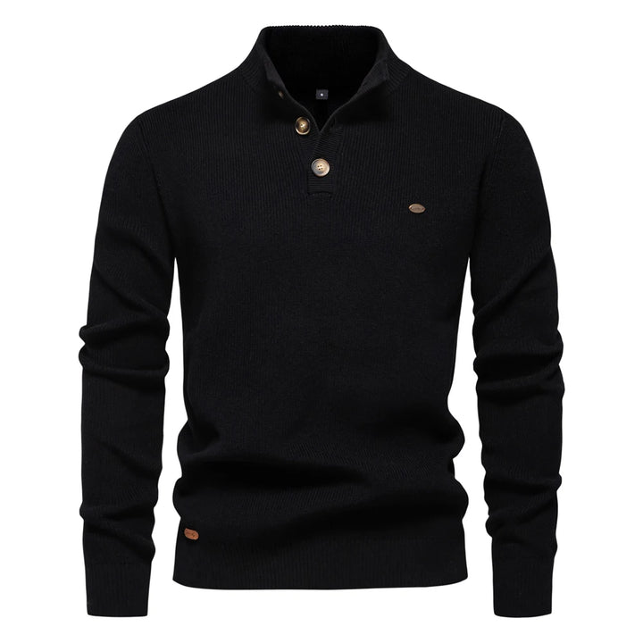 Viva Mode | Herrenpullover mit Knopfdesign