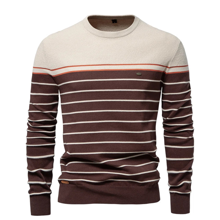 Viva Mode | Herren-Gestreifter Pullover
