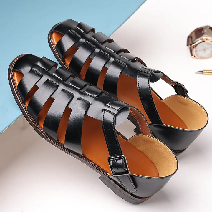 Viva Mode | Premium-Ledersandalen für Herren