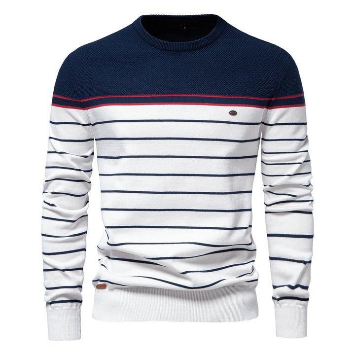 Viva Mode | Herren-Gestreifter Pullover