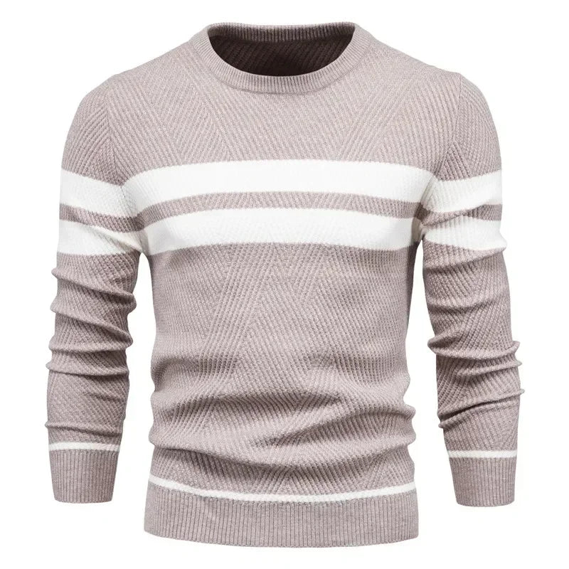 Viva Mode | Herrenpullover mit Fischgrätenmuster