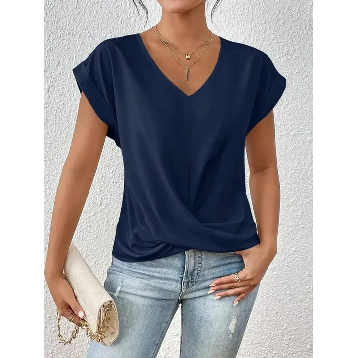 Aria™ – Lässiges T-Shirt mit herzförmigem Ausschnitt
