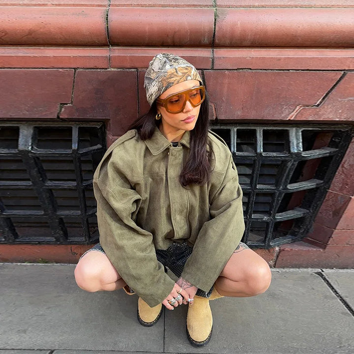 Anneliese™ – Wildleder-Bomberjacke