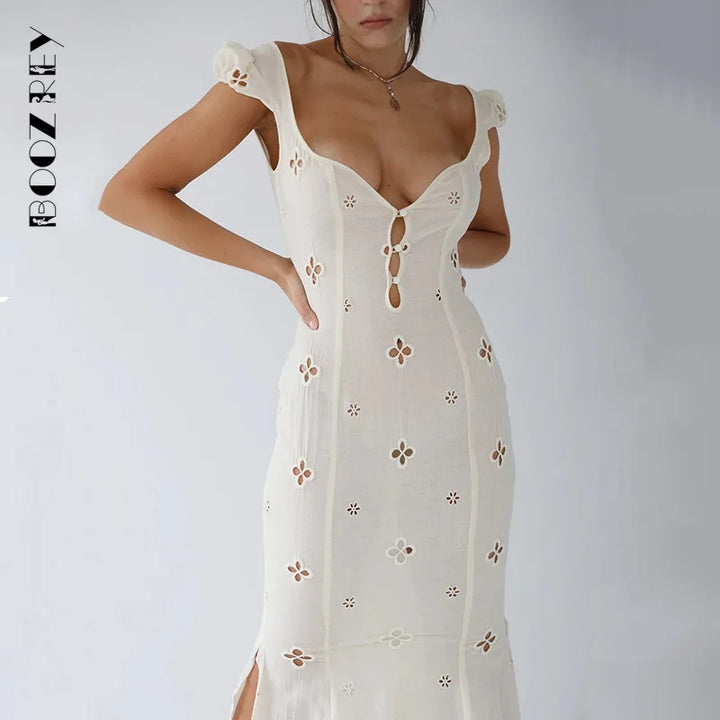 Elara™ | Vintage Besticktes Kleid