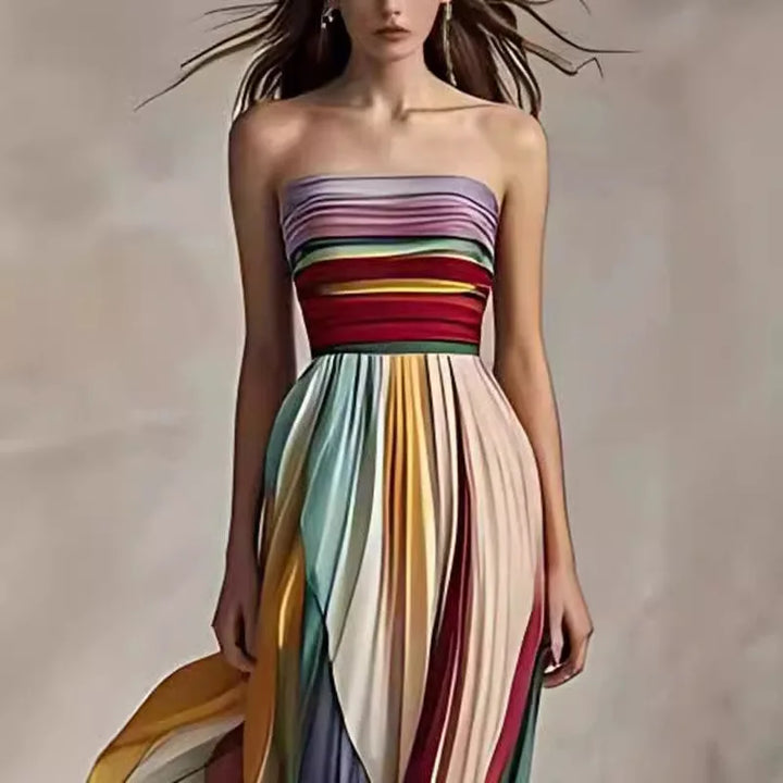 Adeline – Elegantes Neckholder-Maxikleid