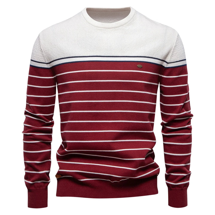 Viva Mode | Herren-Gestreifter Pullover