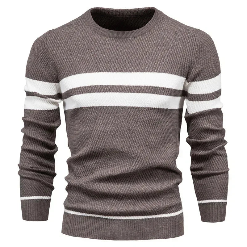 Viva Mode | Herrenpullover mit Fischgrätenmuster