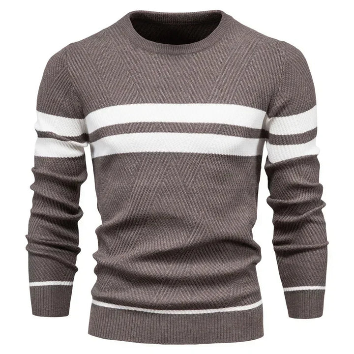 Viva Mode | Herrenpullover mit Fischgrätenmuster
