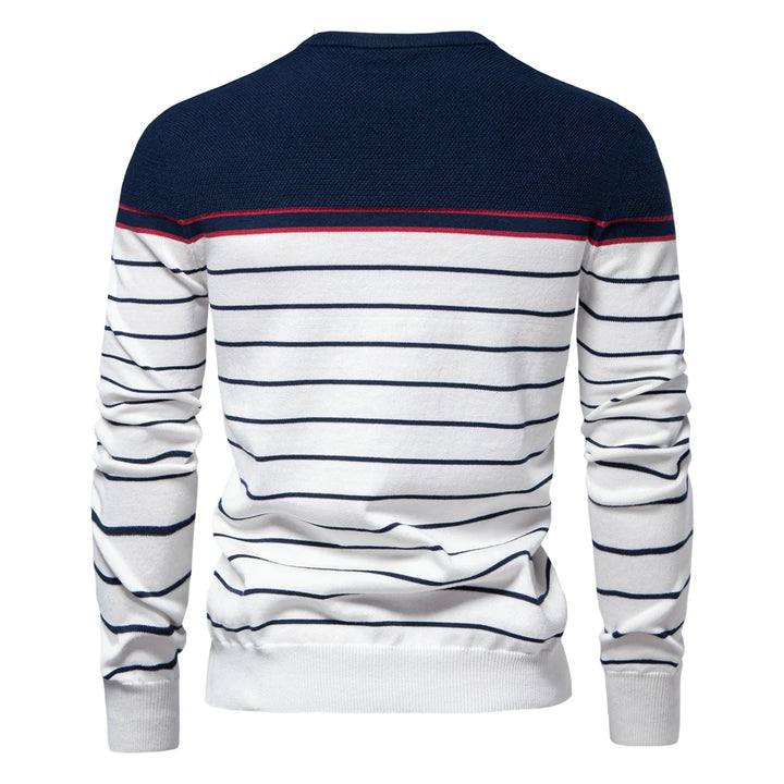Viva Mode | Herren-Gestreifter Pullover