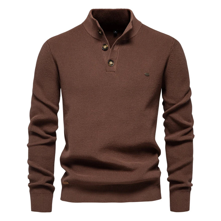 Viva Mode | Herrenpullover mit Knopfdesign