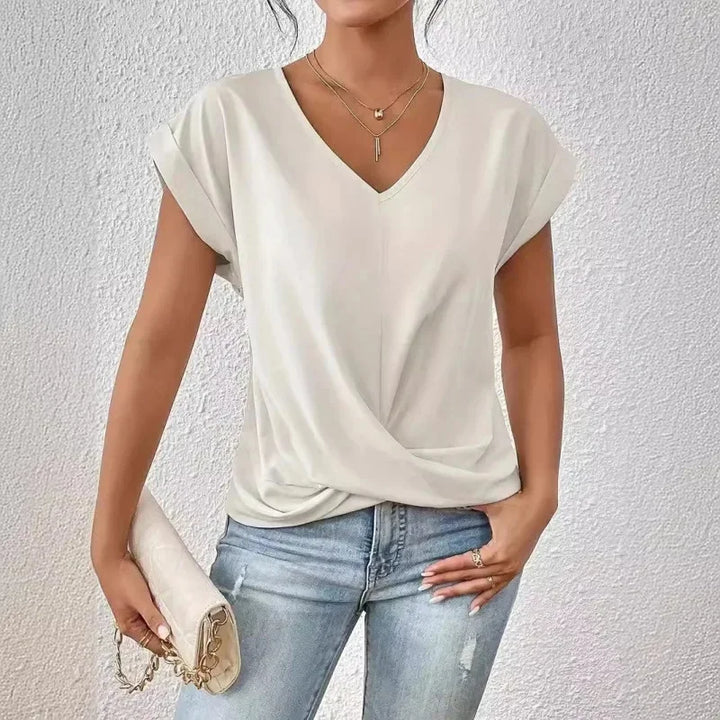 Aria™ – Lässiges T-Shirt mit herzförmigem Ausschnitt