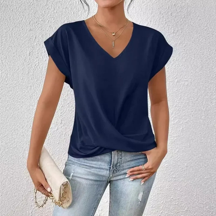 Aria™ – Lässiges T-Shirt mit herzförmigem Ausschnitt