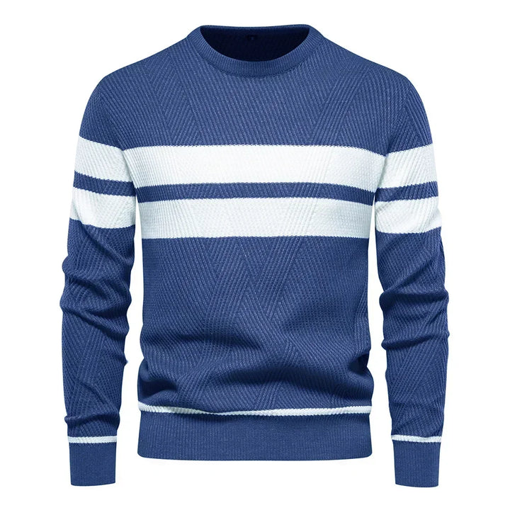 Viva Mode | Herrenpullover mit Fischgrätenmuster