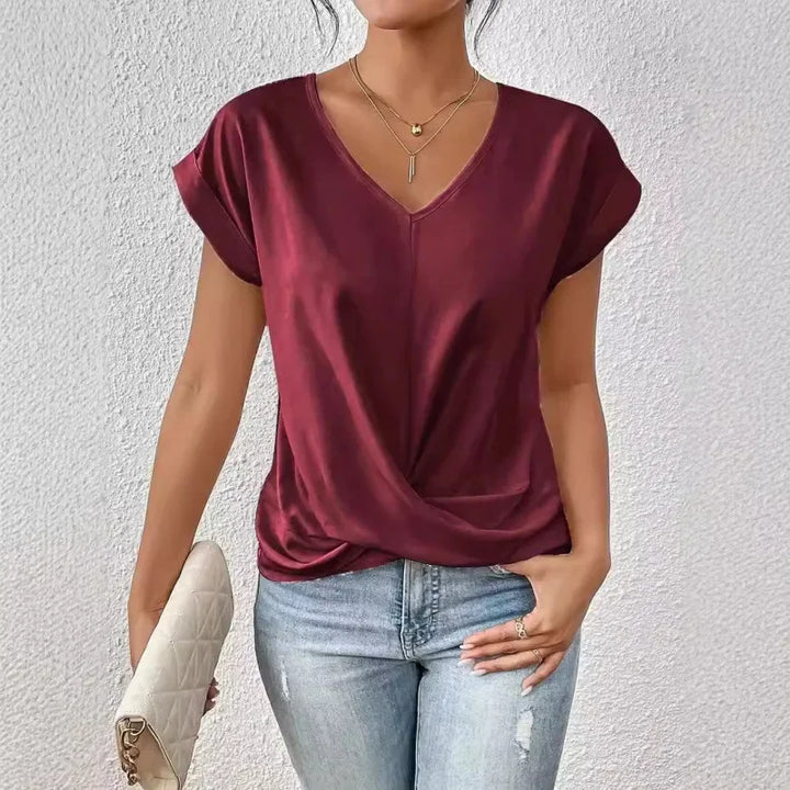 Aria™ – Lässiges T-Shirt mit herzförmigem Ausschnitt