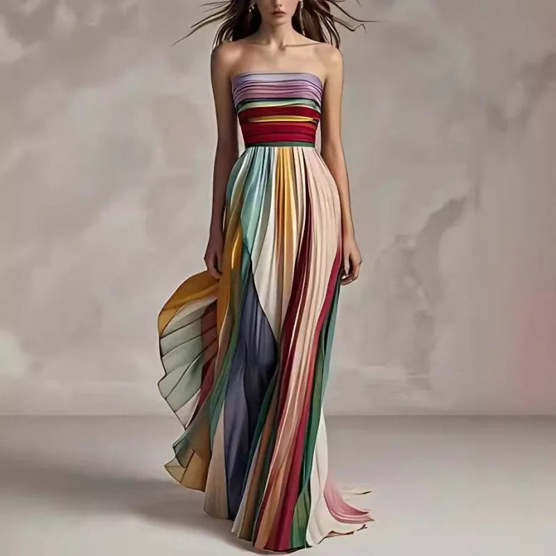 Adeline – Elegantes Neckholder-Maxikleid