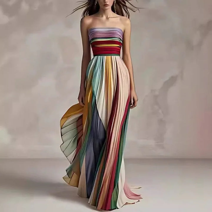 Adeline – Elegantes Neckholder-Maxikleid