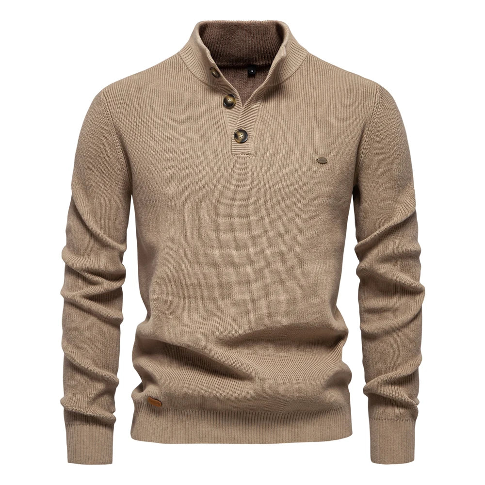 Viva Mode | Herrenpullover mit Knopfdesign