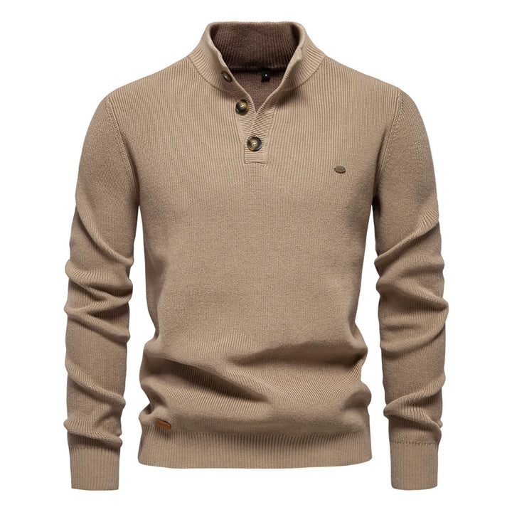 Viva Mode | Herrenpullover mit Knopfdesign