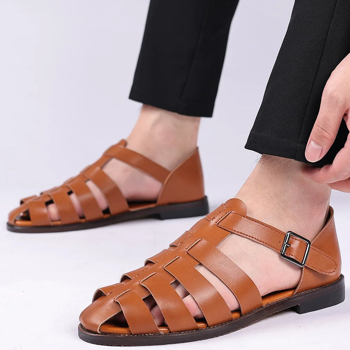 Viva Mode | Premium-Ledersandalen für Herren
