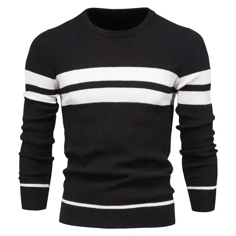 Viva Mode | Herrenpullover mit Fischgrätenmuster