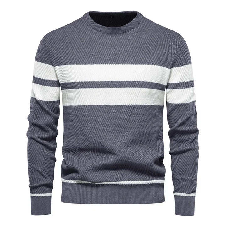 Viva Mode | Herrenpullover mit Fischgrätenmuster