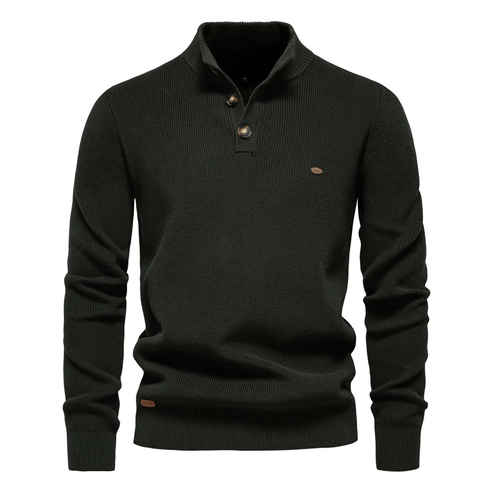 Viva Mode | Herrenpullover mit Knopfdesign