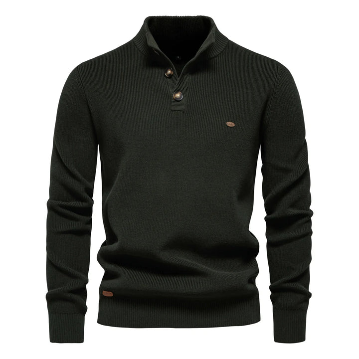 Viva Mode | Herrenpullover mit Knopfdesign