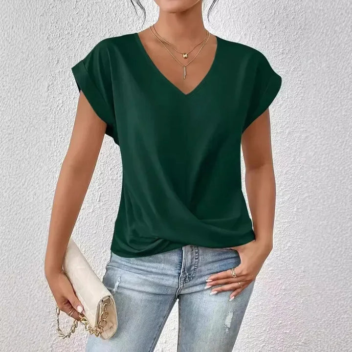 Aria™ – Lässiges T-Shirt mit herzförmigem Ausschnitt