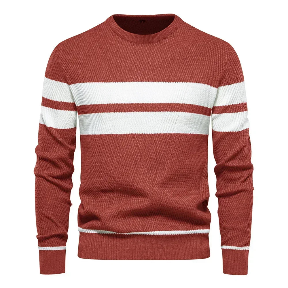 Viva Mode | Herrenpullover mit Fischgrätenmuster